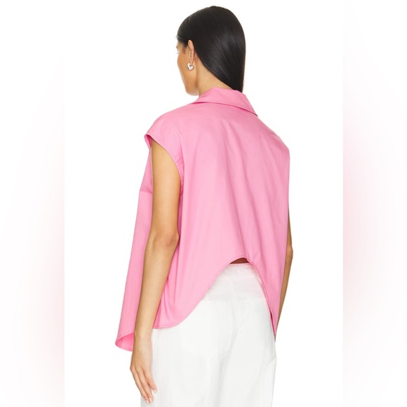 BY.DYLN ANDI Sleeveless Shirt Cotton Top PINK REVOLVE Size Smalll - Picture 3 of 4